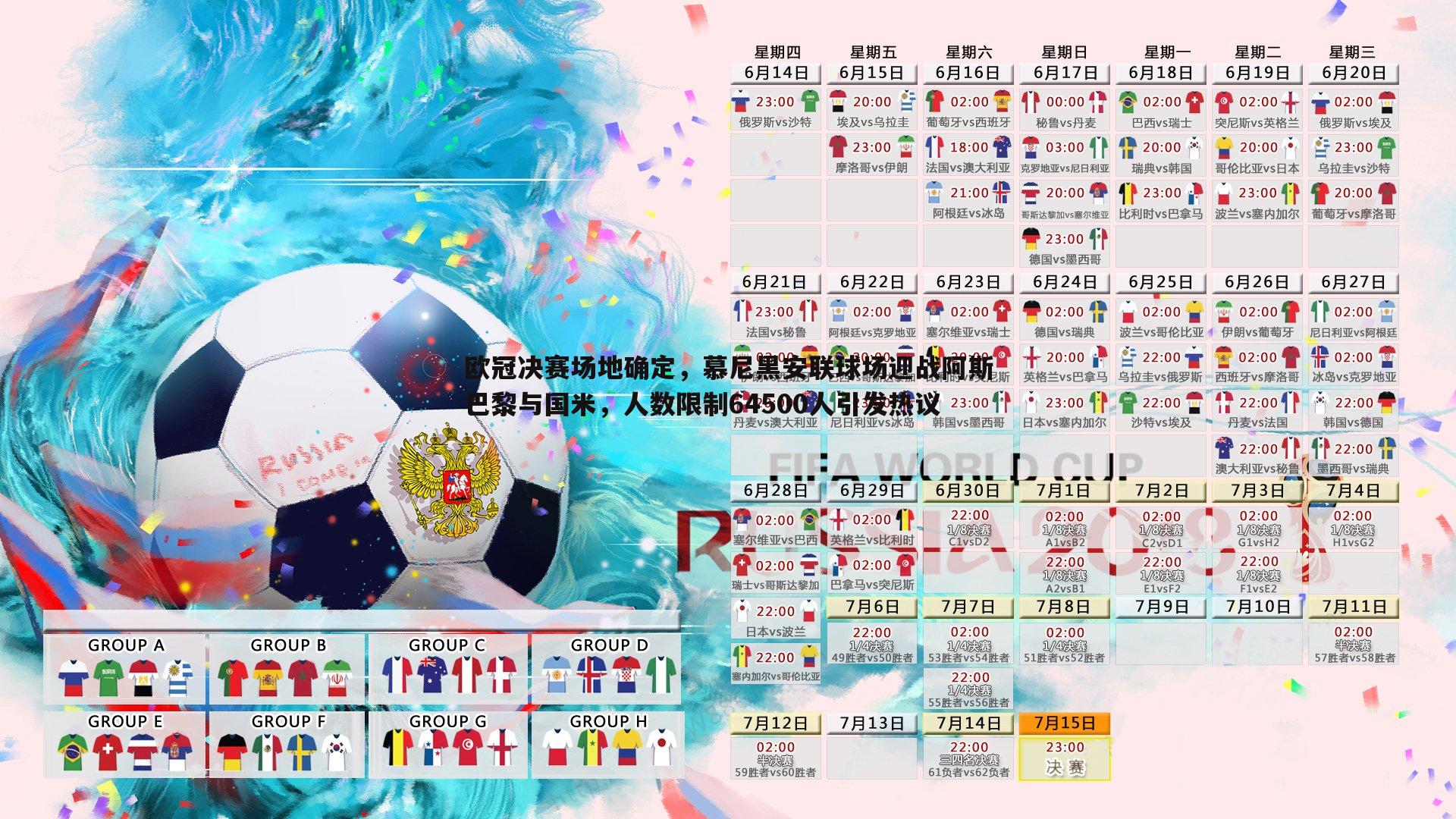 球友直播官网-欧冠决赛场地确定，慕尼黑安联球场迎战阿斯巴黎与国米，人数限制64500人引发热议